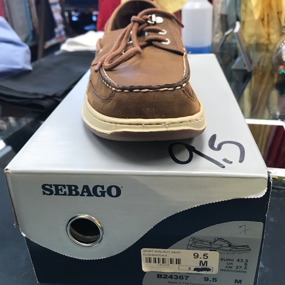 New sebago leather upper in original box
